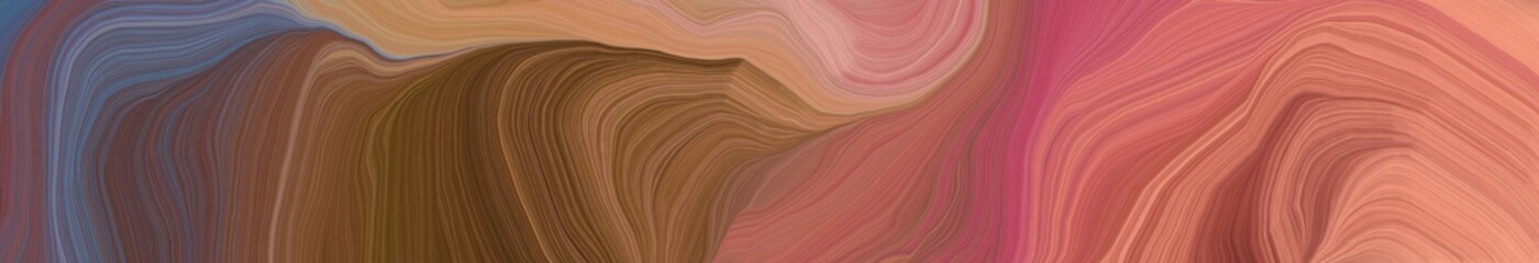 Aufkleber - wide colored background banner with moderate red, old mauve and light coral color. smooth swirl waves background illustration