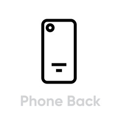 Wall Mural - Back phone icon. Editable line vector.