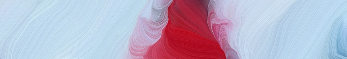 Aufkleber - beautiful wide colored banner with light blue, firebrick and rosy brown color. modern soft curvy waves background design
