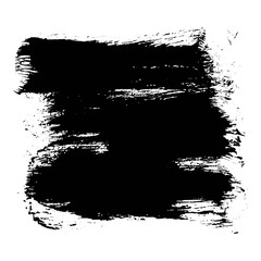 Wall Mural - Abstract expressive square textured black ink or watercolor stain with little dots and drops. Mysterious dynamic isolated inky blob, dark concept for texture brush design, background, banner decor