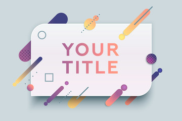 Wall Mural - abstract banner template of geometric radial shapes with place for text. vector illustration.