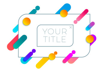 Wall Mural - Abstract banner template of geometric radial shapes with place for text. Vector illustration.
