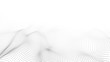 © ihor - Vector abstract white futuristic background. Big data visualization. Digital dynamic wave of particles.