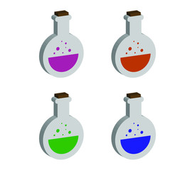 Sticker - laboratory flask icon