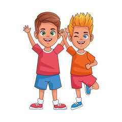 Sticker - happy little boys avatars characters