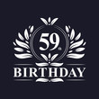59th Birthday logo, 59 years Birthday celebration.