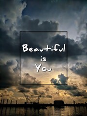 Wall Mural - Inspirational and motivational quotes with blurred nature background