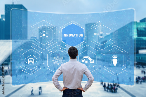 Cuadros en Lienzo Innovation concept with researcher working on emerging technologies to develop innovative products