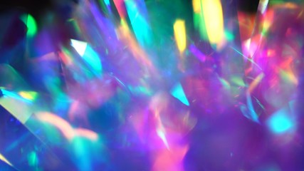 Wall Mural - Neon, pink, purple, blue colors abstract vibrant iridescent background. Light through a crystal prism