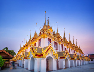 Loha Prasat  or Iron castle is a part of Wat Ratchanatdaram buddhist temple or also known as Loha Prasat which means iron monastery, the last one in the world at Bangkok, Thailand