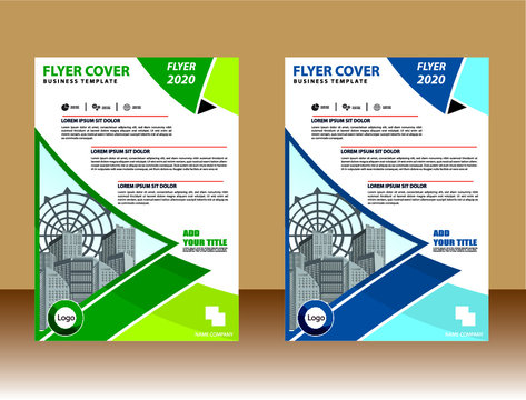 Brochure design, cover modern layout, annual report, poster, flyer in A4 with colorful triangles, geometric shapes for tech, science, market with light background