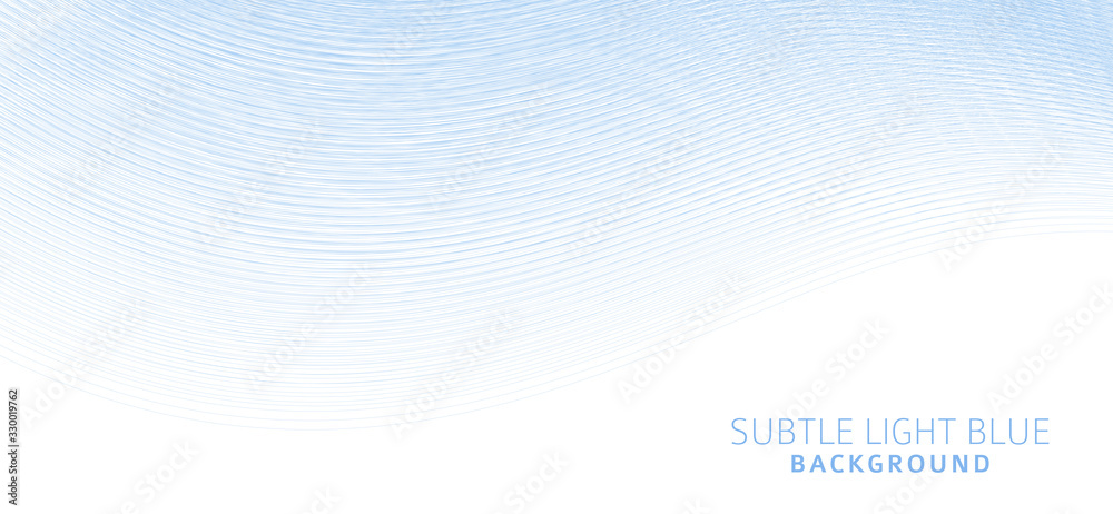 Clear background with thin wavy pale blue lines. Subtle pattern - obrazy, fototapety, plakaty 