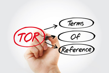 Poster - TOR - Terms of Reference acronym with marker, business concept background