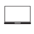 Laptop computer screen icon isolated on white background