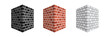 isometric brick wall  isolated on white background illustration vector