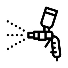 Poster - Paint Spray Tool Icon Vector. Outline Paint Spray Tool Sign. Isolated Contour Symbol Illustration