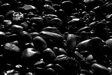 Background With Black Stones Softly Rounded - Toned Image