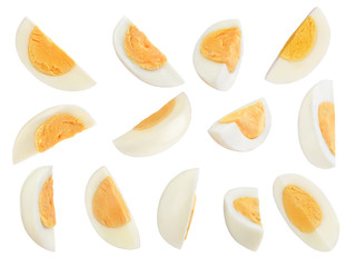 set of eggs on a white background