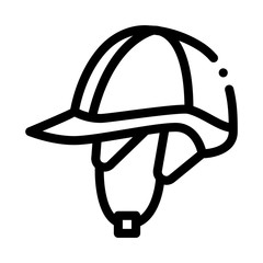 Wall Mural - Jockey Helmet Icon Vector. Outline Jockey Helmet Sign. Isolated Contour Symbol Illustration