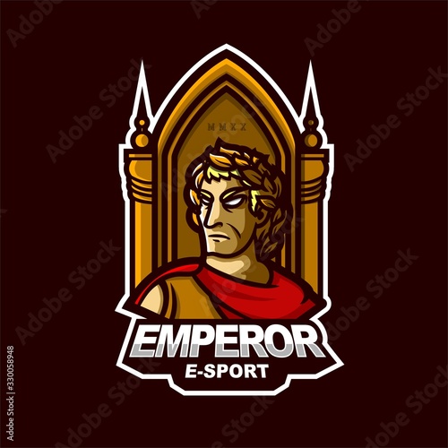 Fotomural emperor e-sport gaming mascot logo template