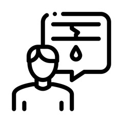Poster - Man Talk Pipe Icon Vector. Outline Man Talk Pipe Sign. Isolated Contour Symbol Illustration