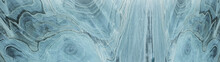 Turquoise Aquamarine White Abstract Marble Granite Natural Stone Texture Background Banner Panorama