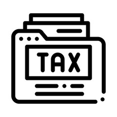 Poster - Tax Archive Icon Vector. Outline Tax Archive Sign. Isolated Contour Symbol Illustration