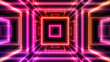 © bluebackimage - Disco club space illumination neon light room floor wall 3D illustration abstract background