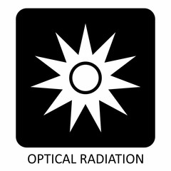 Wall Mural - The Optical Radiation Icon isolated on white background