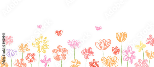 Fotomural Draw vector banner beauty flower for spring season.