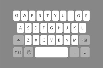 Poster - keyboard phone vector button on flat style. Mobile interface