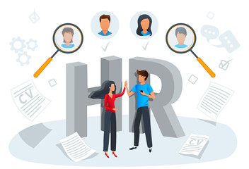 vector illustration concept of human resources, recruitment. employment process, choosing a candidat