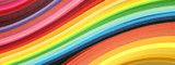 Fototapeta Tęcza - Abstract color rainbow strip curl line paper background.