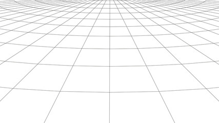 Poster - Vector perspective grid. Detailed lines forming an abstract background