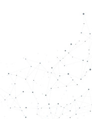 dot connect line with network technology background on white background