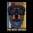Rottweiler Dog eyeglasses retro vector illustration