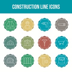 Sticker - Beautiful Construction vector icon set