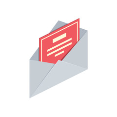 Poster - Post email. Vector 3d isometric, color web icon, new flat style. Creative illustration design, graphic idea for infographics.