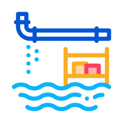 Poster - pipe punching icon vector. outline pipe punching sign. isolated contour symbol illustration