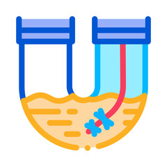 Poster - pipe cleaning icon vector. outline pipe cleaning sign. isolated contour symbol illustration