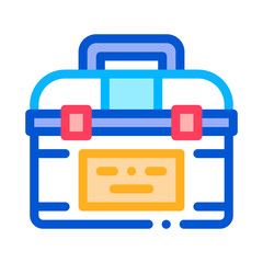 Poster - toolbox case icon vector. outline toolbox case sign. isolated contour symbol illustration