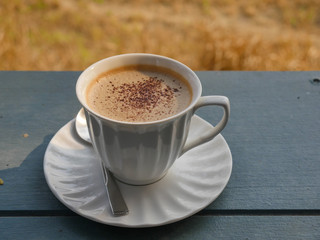 Mocha coffee on the table