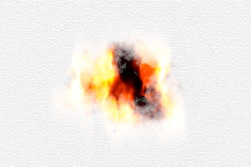 Wall Mural - burning paper 