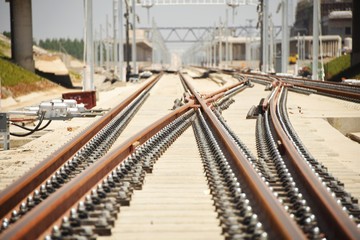 On May 2, 2019, Zhengzhou-Wanzhou high speed railway under construction.