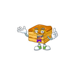 Sticker - Super Funny baklava in nerd mascot design style