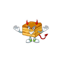 Wall Mural - Cartoon picture of baklava in devil cartoon character design