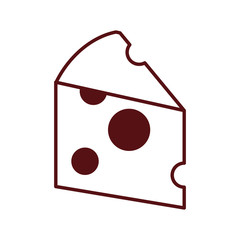 Sticker - delicious cheese portion isolated icon