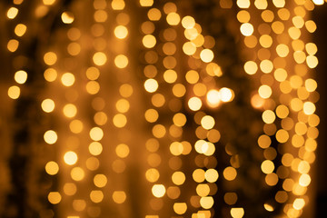 golden lights bokeh background