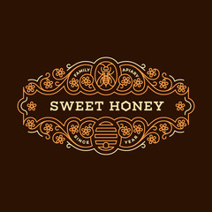 Canvas Print - Honey label