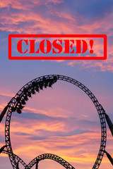 Wall Mural - Closed amusement park due to Coronavirus outbreak.